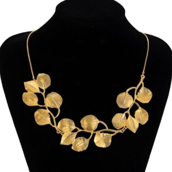 Autumn Leaves Jewelry Set: Earrings and Necklace - Picture 3 of 5